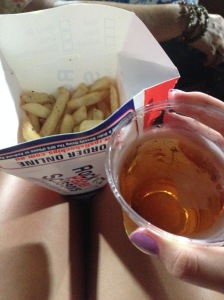 hot chips and XXXX beer